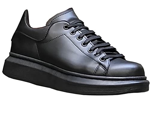 Solaress 547 Leder Herren Sneaker, Lässige Sportschuhe (Schwarz, eu_Footwear_Size_System, Numeric_43) von solaress seyahat aksesuarları