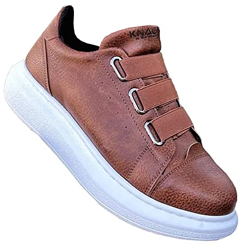 Solaress 889 Herren-Sneaker, Leder Freizeitschuhe (Braun, EU Schuhgrößensystem, Erwachsene, Herren, Numerisch, M, 40) von solaress seyahat aksesuarları