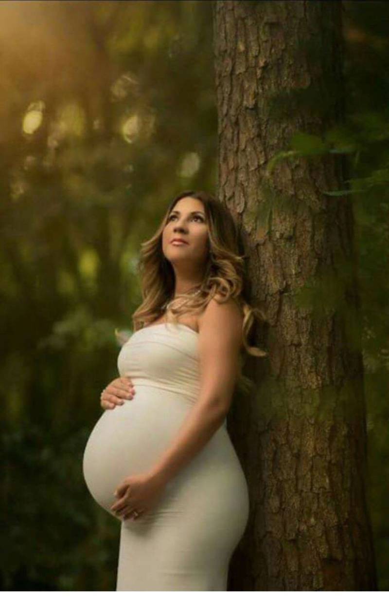 Umstandskleid, Babypartykleid, Langes Tailliertes Umstandskleid von solemareny