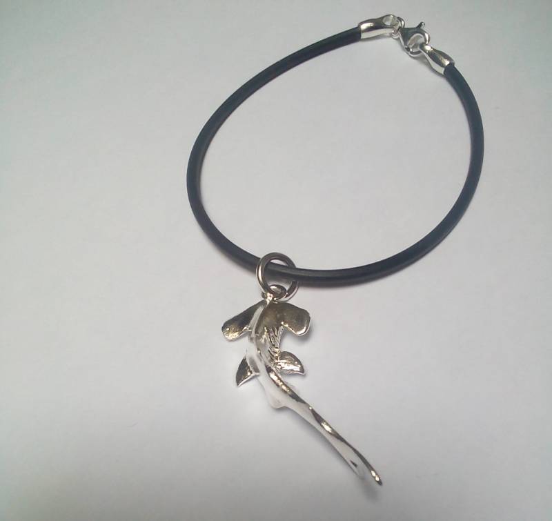 Kautschuk Halskette 925 Silber Hammerhai Kautschuk Halskette 925 Silber Hammerhai von soloargento