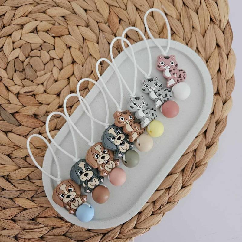 Reißverschlussanhänger Katze | Hund Zipper Anhänger Für Kinderjacke & Kindergarten Rucksack Adventskalender-Füllung Kindergartenkind von soluandme