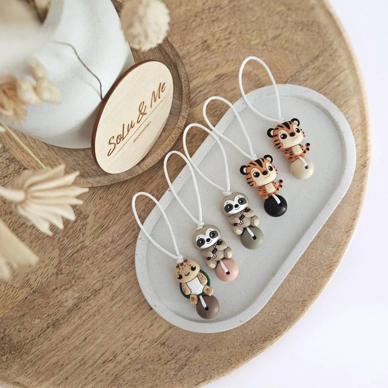 Reißverschlussanhänger Mit Löwe, Faultier, Schildkröte | Zipper Anhänger Tier Motiv Für Kinderjacke, Kindergarten Rucksack Oder Mäppchen von soluandme