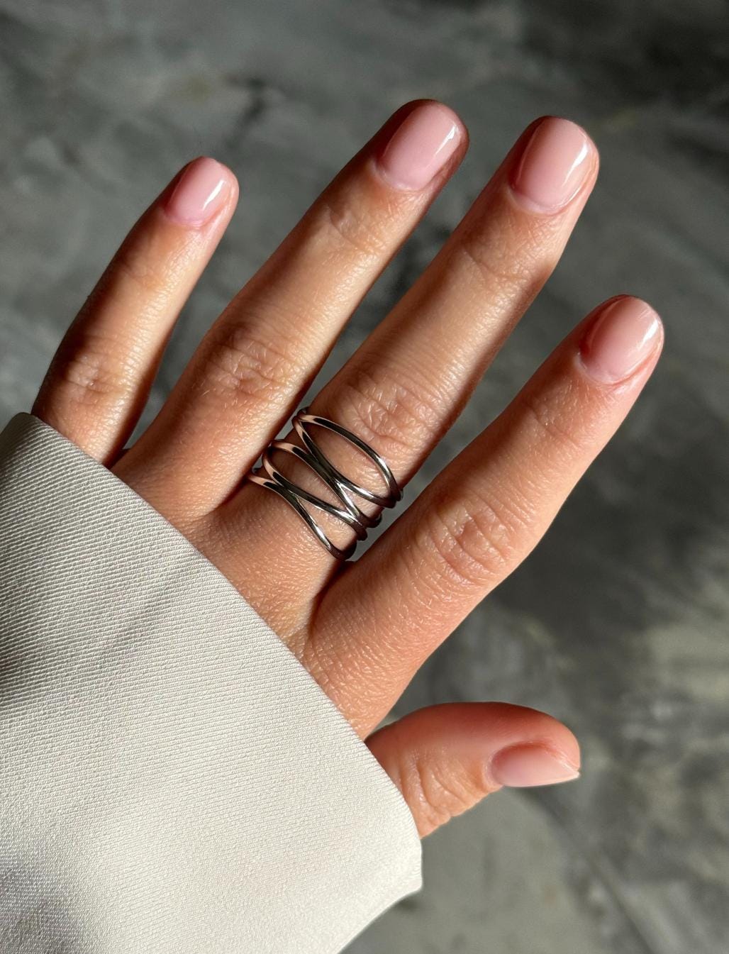 Adjustable Stainless Steel Open Ring - Minimalist Modern Geometric Unisex Band, Stackable Statement Jewelry, Gift For Him & Her, Trendy Adjustable Stainless Steel Open Ring - Minimalist Modern Geometric Unisex Band, Stackable Statement Jewelry, Gift For Him & Her, Trendy von solynebijoux