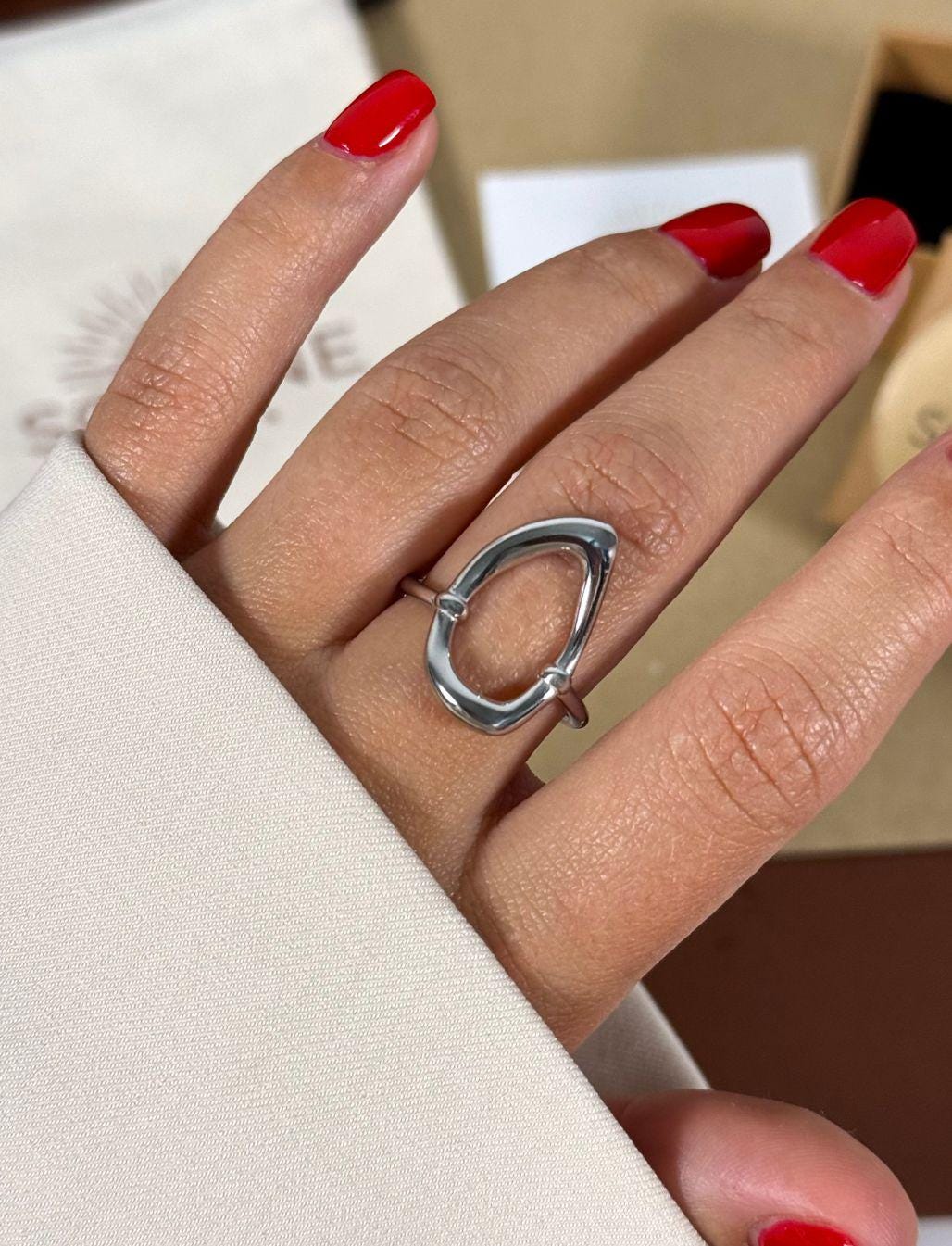 Adjustable Stainless Steel Silver Ring | Modern Minimalist Unisex Open Band Hypoallergenic & Water-Resistant Adjustable Stainless Steel Silver Ring | Modern Minimalist Unisex Open Band Hypoallergenic & Water-Resistant von solynebijoux