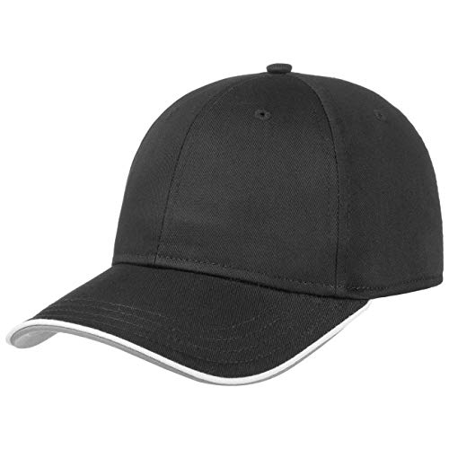 Hutshopping Zoom Piping Sandwich Basecap Cap Baseballcap Curved Brim Kappe Käppi Baseballkappe (One Size - schwarz) von sombreroshop