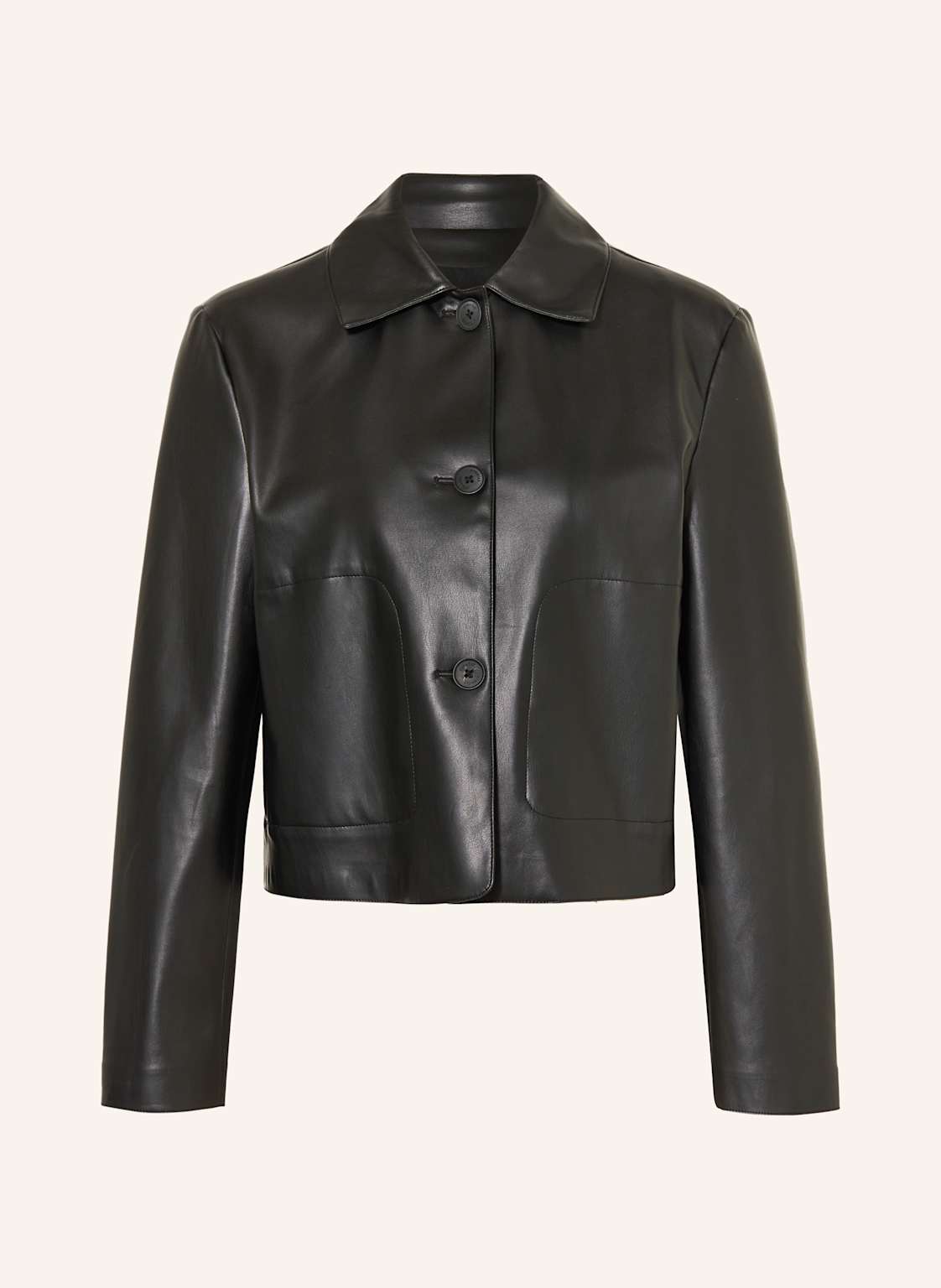 Someday Kastenjacke Neather In Lederoptik schwarz von someday