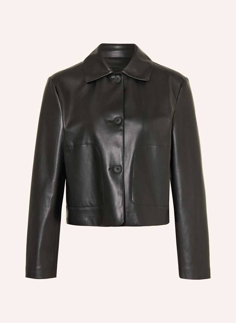 Someday Kastenjacke Neather In Lederoptik schwarz von someday