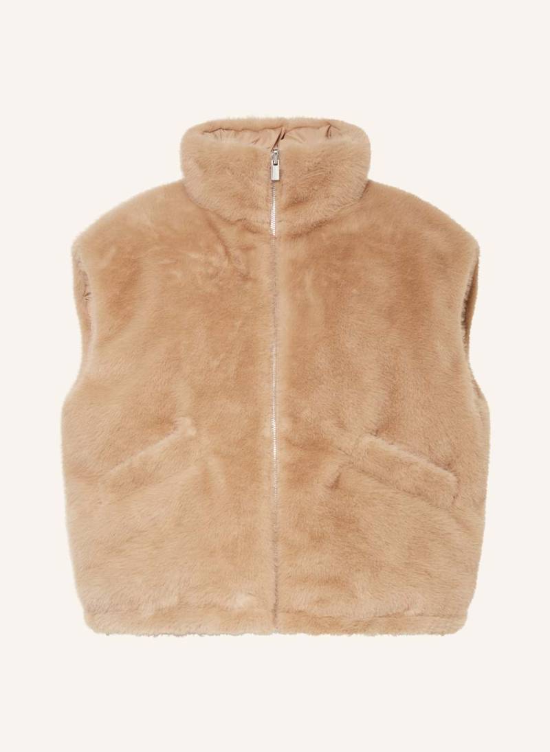 Someday Kunstfell-Weste Vaari Zum Wenden beige von someday