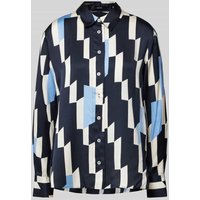 Someday Regular Fit Bluse mit durchgehender Knopfleiste Modell 'Zinnova' in Blau, Größe 40 von someday