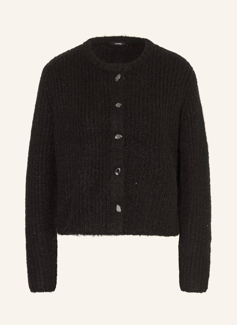 Someday Strickjacke Tiah Mit Glitzergarn schwarz von someday