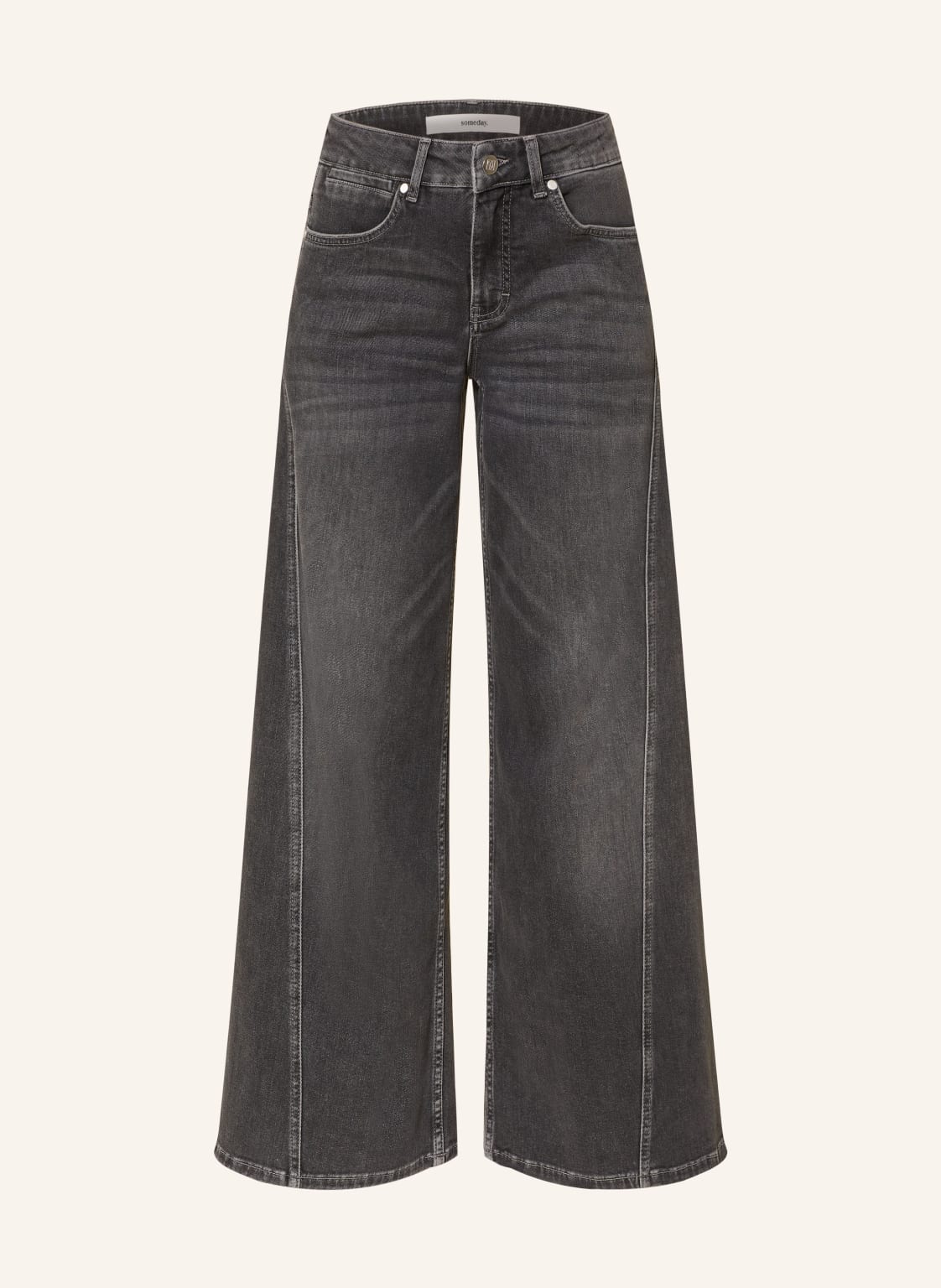 Someday Wide Leg Jeans Cellma grau von someday