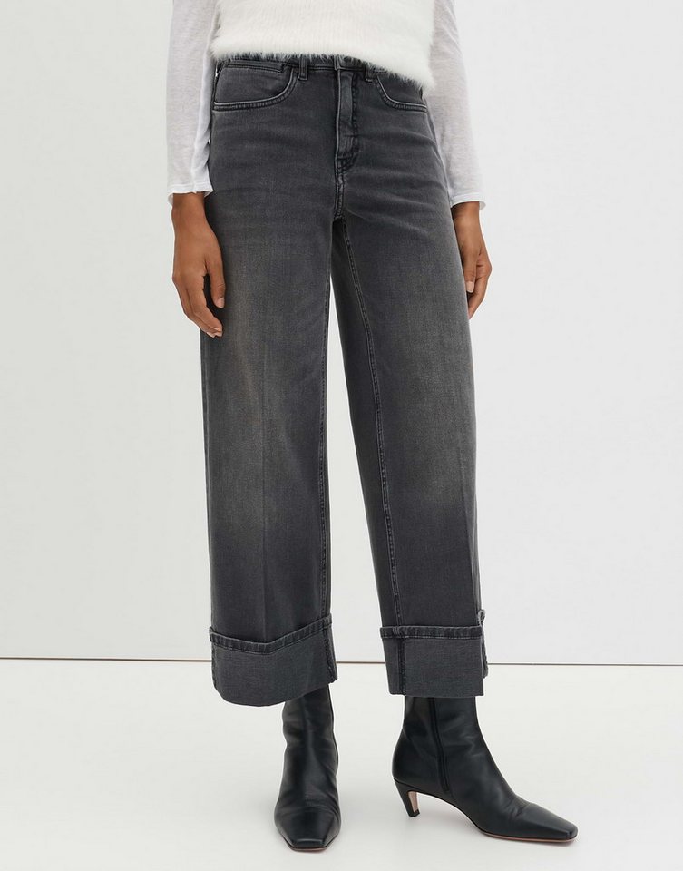 someday 7/8-Jeans CELLMA TURN UP mit XXL Aufschlag Mid Rise Mid Rise, Cropped, Crinkle-Effekte von someday