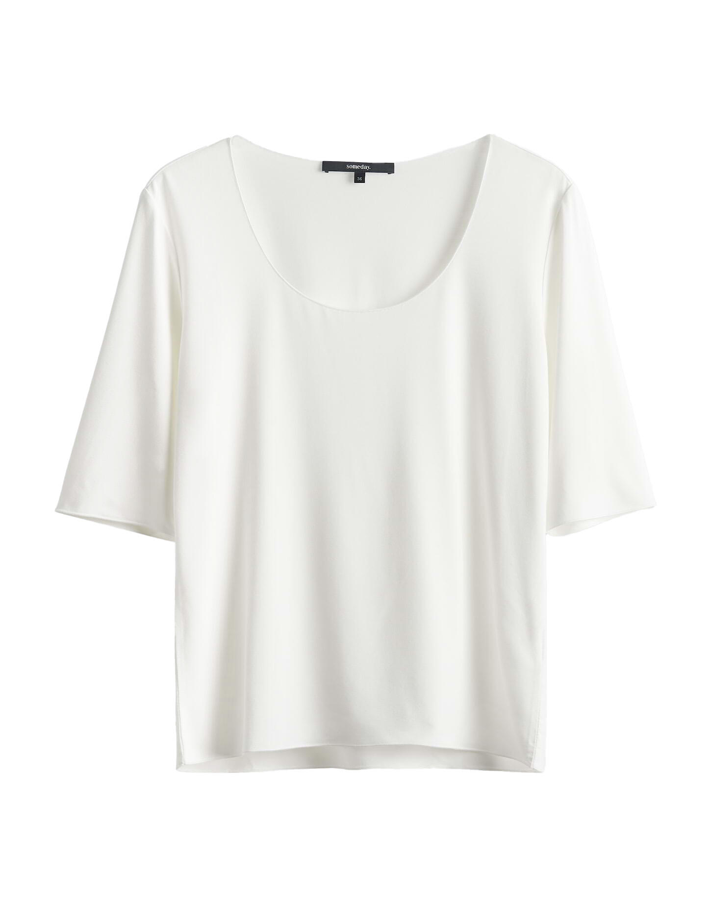 someday - Basicshirt slim - Kirosa detail weiß - Gr. - 40 von someday