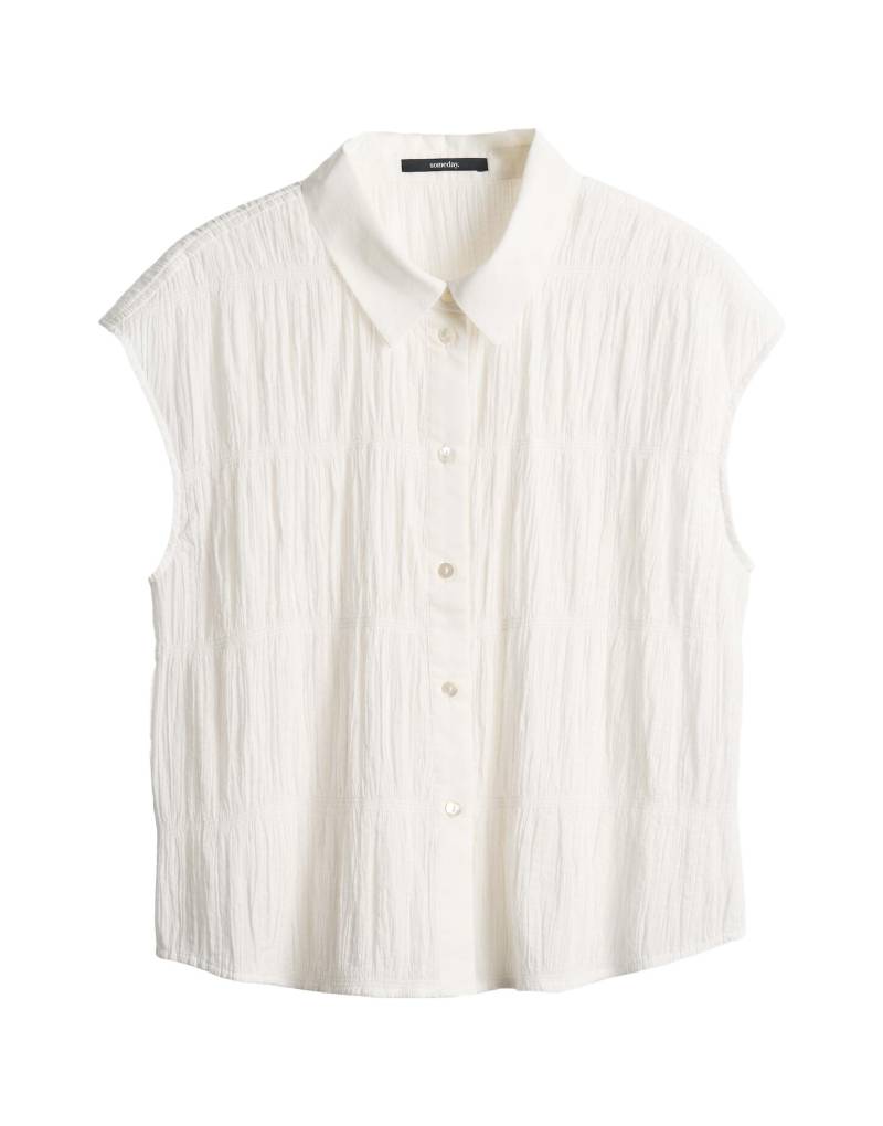 someday - Bluse - Zkulpture weiß - Gr. - 42 von someday