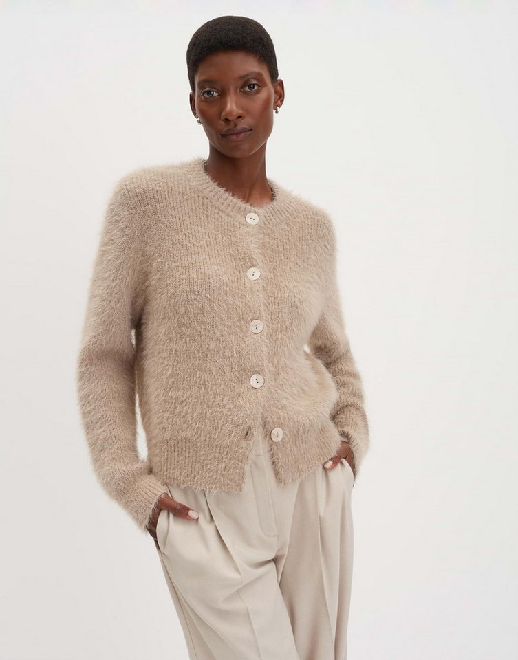 someday Cardigan TANNELIE Slim mit haarigem Effektgarn Slim Cardigan mit haarigem Effekt und Rundhalsausschnitt von someday