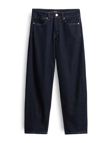 someday Damen Barrel | CELLMA Barrel Jeans aus nachhaltigem BCI Cottonmix Mid Rise Dark Rinsed Blue, 40 von someday
