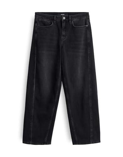 someday Damen Barrel | CELLMA Barrel Jeans aus nachhaltigem BCI Cottonmix Mid Rise Raven Black, 42 von someday