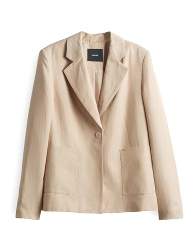 someday Damen Blazer | Leinenblazer NORAJA Regular mit aufgesetzten Taschen Natural Glaze, 40 someday Damen Blazer | Leinenblazer NORAJA Regular mit aufgesetzten Taschen Natural Glaze, 40 von someday