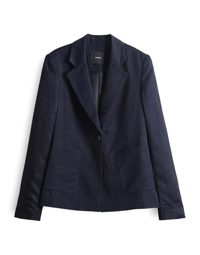 someday Damen Blazer | Leinenblazer NORAJA Regular mit aufgesetzten Taschen Ocean, 34 von someday