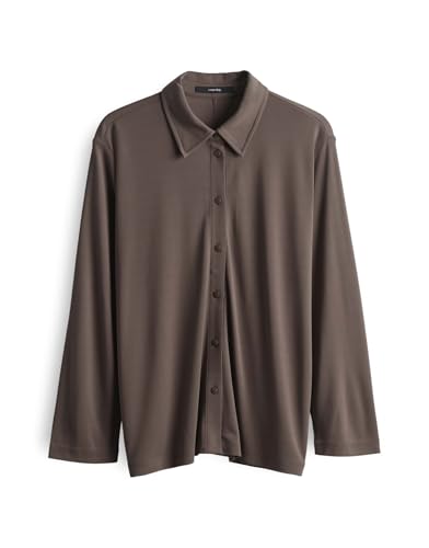 someday Damen Bluse | KOLIVY Slim Button Up Bluse aus Viskose Mix Soft Mocha, 40 von someday