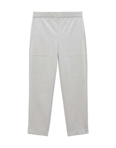 someday Damen City Pants | Schlupfhose Charlie Utility Relaxed aus Viskose Mix Hazy Fog Melange, 34 von someday