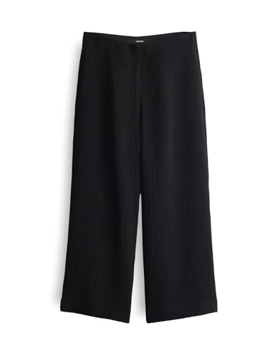 someday Damen Culotte | CURILO Texture Wide Culotte mit Crinkle Effekt Black, 42 von someday