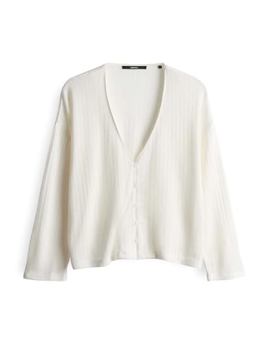someday Damen Dreiviertelarmshirt | Cardigan KEMARTA Loose aus weich Strukturiertem Jersey Milk, 38 von someday