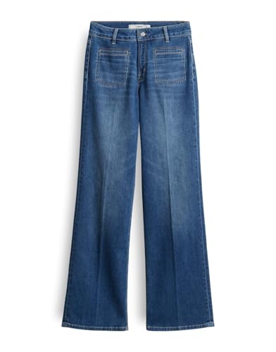 someday Damen Flared | Carie French Flared Jeans aus BCI Cotton Mix Mid Rise Dark Blue, 38 someday Damen Flared | Carie French Flared Jeans aus BCI Cotton Mix Mid Rise Dark Blue, 38 von someday