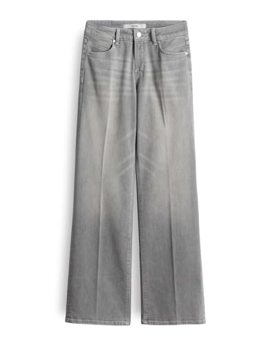 someday Damen Flared | Carie Iconic Flared Jeans aus BCI Cotton Mix Mid Rise Motion Grey, 34 von someday