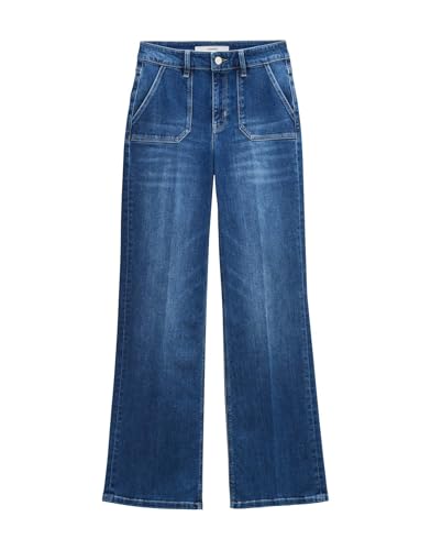 someday Damen Flared | Long Flared Denim Carie Utility aus nachhaltigem Baumwoll Mix Dark Blue, 34 someday Damen Flared | Long Flared Denim Carie Utility aus nachhaltigem Baumwoll Mix Dark Blue, 34 von someday