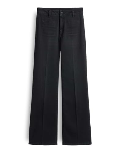 someday Damen Flared | Long Flared Jeans Carie French aus stretchigem BCI Cotton Mix Raven Black, 36 von someday