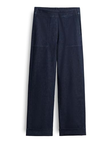 someday Damen Jeans | CIDEM Detail Straight Jeans in Rinse Waschung Mid Rise Classic Dark Blue, 40 von someday