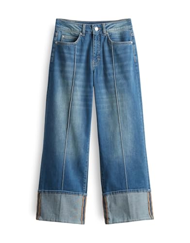 someday Damen Jeans | Cropped Relaxed Fit CORAH Turn UP mit Turn-Up mid modern Blue, 38 von someday