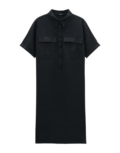 someday Damen Kleid | Leinenkleid Quinty Linen Black, 38 von someday