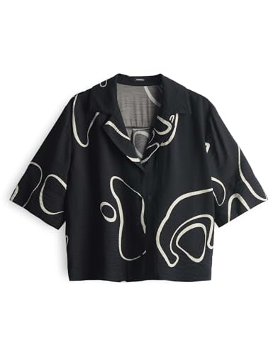 someday Damen Kurzarmbluse | Printbluse ZESORA Loose mit abstarktem Printdesign Black, 40 someday Damen Kurzarmbluse | Printbluse ZESORA Loose mit abstarktem Printdesign Black, 40 von someday