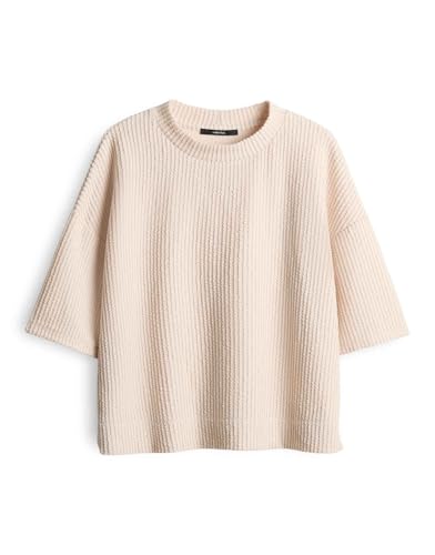 someday Damen Kurzarmshirt | Boxy Shirt KEVELUNA Detail Loose in 3D Streifen Optik Natural Glaze, 38 someday Damen Kurzarmshirt | Boxy Shirt KEVELUNA Detail Loose in 3D Streifen Optik Natural Glaze, 38 von someday