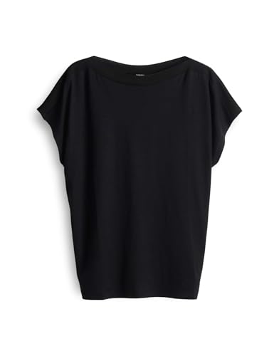 someday Damen Kurzarmshirt | KALUA Regular Jerseyshirt aus Lyocell Black, 40 von someday