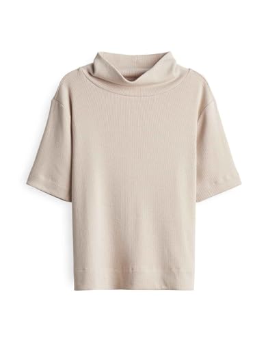 someday Damen Kurzarmshirt | KEBBIE Regular Jerseyshirt mit feiner Rippstruktur Mellow mélange, 38 von someday