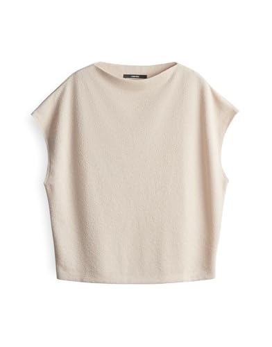 someday Damen Kurzarmshirt | KELMARA Loose Top mit Bouclé Effekt Natural Glaze, 36 von someday