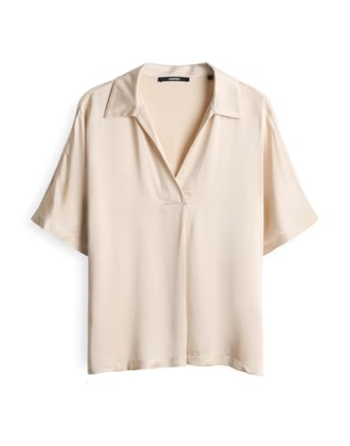 someday Damen Kurzarmshirt | Material Mix Shirt KELUCY Loose im Polokragen Detail Natural Glaze, 36 someday Damen Kurzarmshirt | Material Mix Shirt KELUCY Loose im Polokragen Detail Natural Glaze, 36 von someday