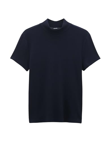 someday Damen Kurzarmshirt | Weiches Rippshirt KARLUSIA Slim aus Modal Mix Ocean, 42 von someday