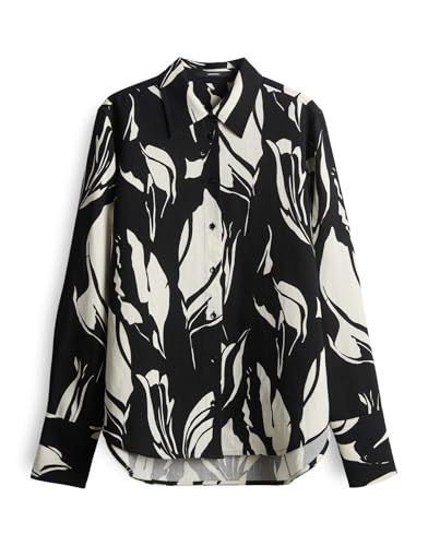 someday Damen Langarmbluse | Leinenbluse ZERLIAN FLORAL im floralen Design Black, 36 von someday