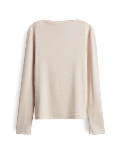 someday Damen Langarmshirt | KELEA Slim Longsleeve mit feiner Rippstruktur Mellow mélange, 40 von someday
