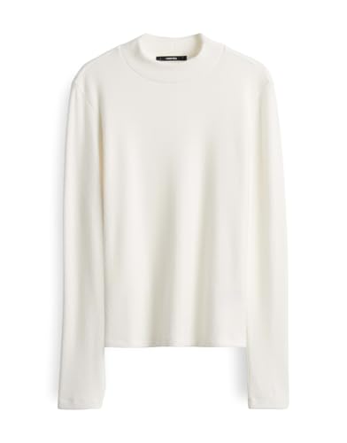 someday Damen Langarmshirt | KOSIE Detail Slim Longsleeve mit feiner Rippstruktur Milk, 38 von someday