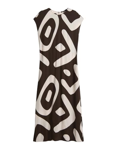 someday Damen Midikleid | Figurbetontes Midikleid QURESA aus Viskose Crêpe Dark Espresso, 38 von someday