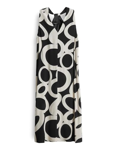 someday Damen Midikleid | QEDIRA Print Neckholderkleid in A-Linie Black, 36 von someday