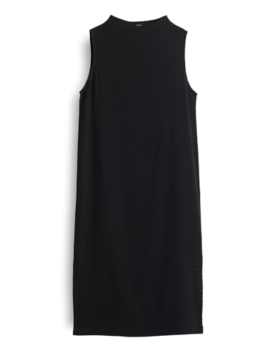 someday Damen Midikleid | QHIANA strukturiertes Jerseykleid in Midilänge Black, 40 von someday