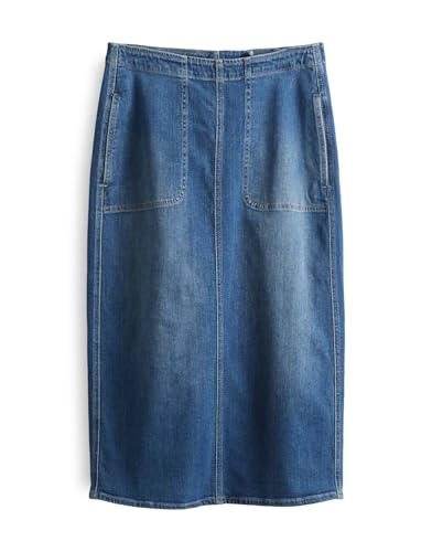 someday Damen Midirock | Bleistiftrock OTILIA aus Ultra softem Denim mid Memoria Blue, 40 von someday