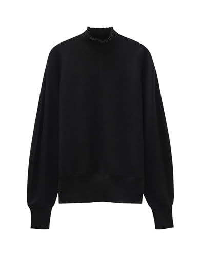 someday Damen Pullover | Strickpullover TARISU Loose aus Tencel Mix Black, 40 von someday