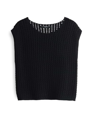 someday Damen Pullover | Strickshirt TARISOL Regular in sommerlicher Ajour Optik Black, 36 von someday